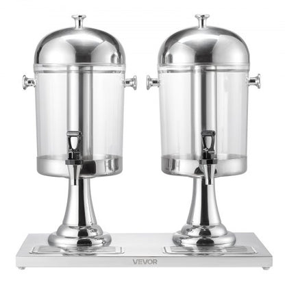Drinks Dispenser 8L x 2 Drinks Dispenser for Party with Pouring Tray