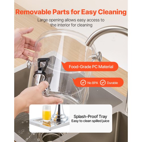 Beverage Dispenser 8L Beverage Dispenser for Parties with Drip Tray