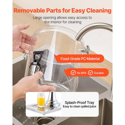 Beverage Dispenser 8L Beverage Dispenser for Parties with Drip Tray