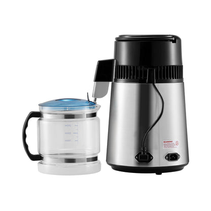 4L Water Distiller Purifier Machine Countertop Stainless Steel Interior