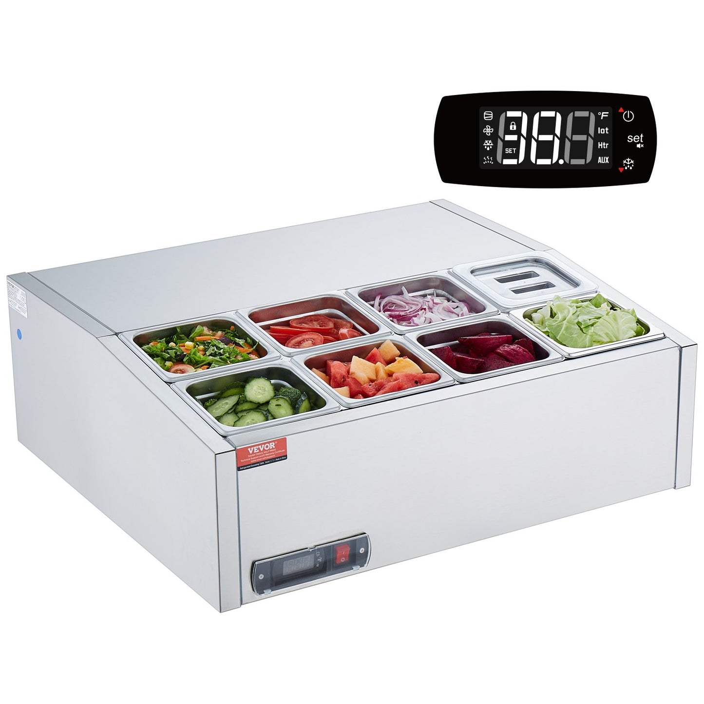 Countertop Refrigerated Salad Pizza Prep Station 145 W Stainless Guard CE