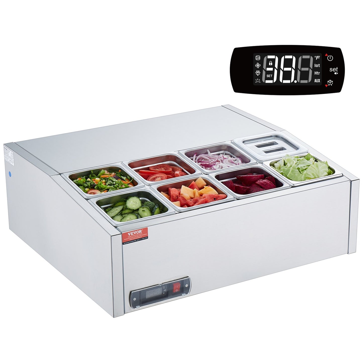 Countertop Refrigerated Salad Pizza Prep Station 145 W Stainless Guard CE