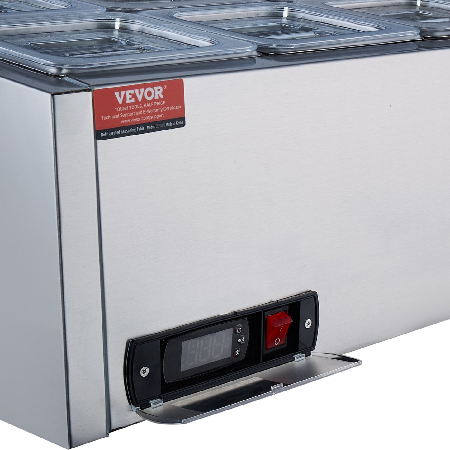 Countertop Refrigerated Salad Pizza Prep Station 145 W Stainless Guard CE