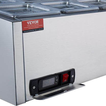 Countertop Refrigerated Salad Pizza Prep Station 145 W Stainless Guard CE