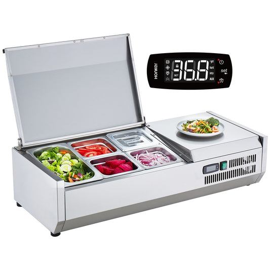 Bänkskiva kylsallad Pizza Prep Station 140 W Rostfri Guard CE