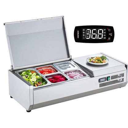 Bänkskiva kylsallad Pizza Prep Station 140 W Rostfri Guard CE
