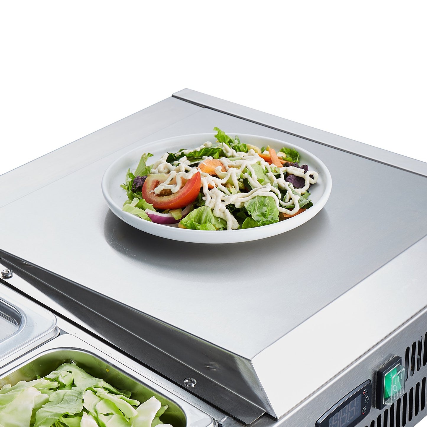 Bänkskiva kylsallad Pizza Prep Station 140 W Rostfri Guard CE