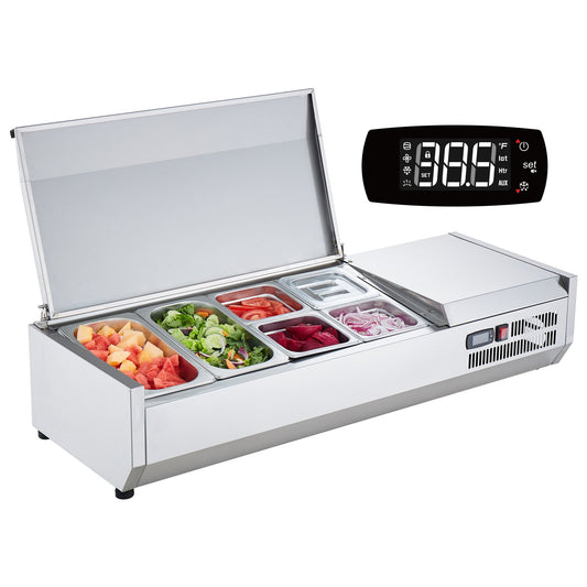Bänkskiva kylsallad Pizza Prep Station 140 W Rostfri Guard CE