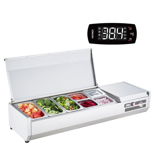 Bänkskiva kylsallad Pizza Prep Station 150 W Rostfri Guard CE
