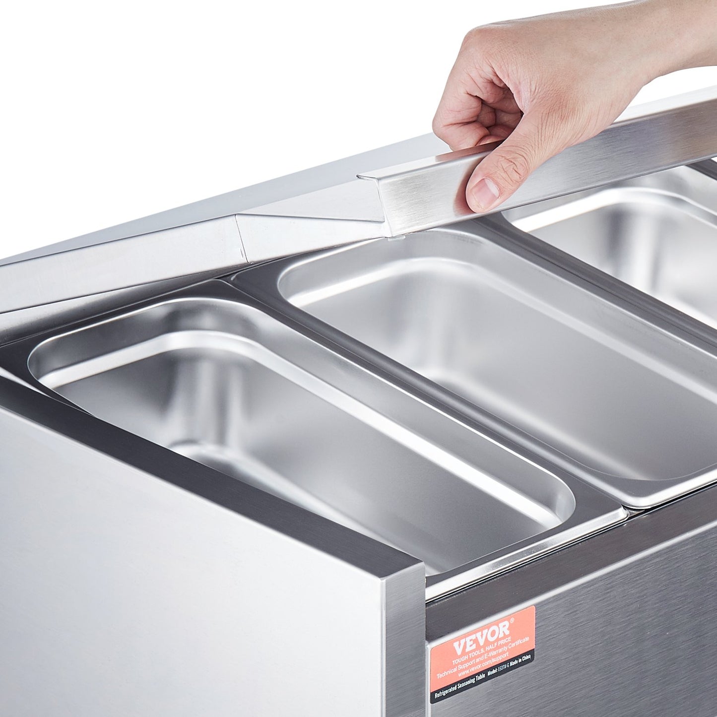 Bänkskiva kylsallad Pizza Prep Station 150 W Rostfri Guard CE