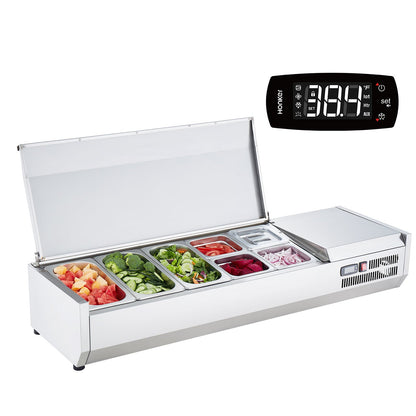 Bänkskiva kylsallad Pizza Prep Station 150 W Rostfri Guard CE