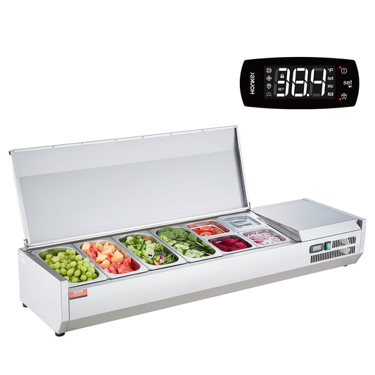 Bänkskiva kylsallad Pizza Prep Station 155 W Rostfri Guard CE