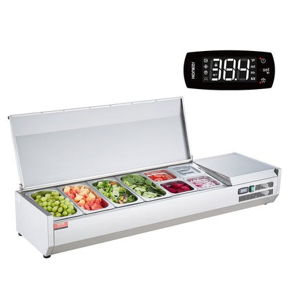 Bänkskiva kylsallad Pizza Prep Station 155 W Rostfri Guard CE