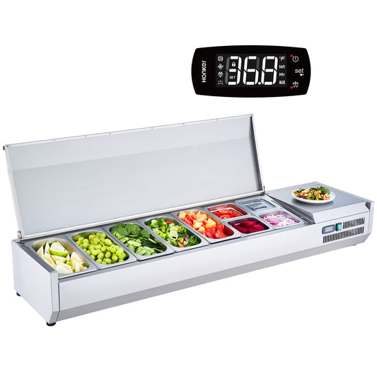 Bänkskiva kylsallad Pizza Prep Station 165 W Rostfri Guard CE