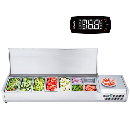 Bänkskiva kylsallad Pizza Prep Station 165 W Rostfri Guard CE