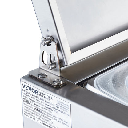 Bänkskiva kylsallad Pizza Prep Station 165 W Rostfri Guard CE