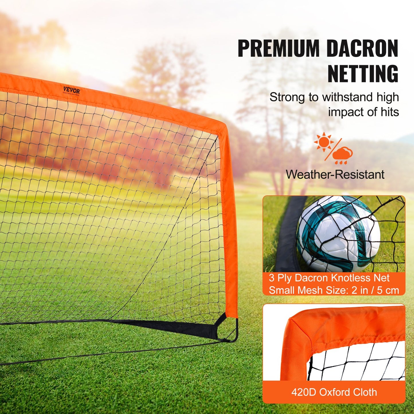 Portable Soccer Goal, 6.5x3.25 ft Kids Backyard Soccer Net, Foldable Pop-up Training Soccer Net, Mini Youth Training Soccer Goal Set, All-Weather Indoor Outdoor Soccer Goal with Carrying Bag
