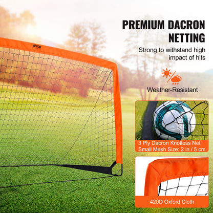 Portable Soccer Goal, 6.5x3.25 ft Kids Backyard Soccer Net, Foldable Pop-up Training Soccer Net, Mini Youth Training Soccer Goal Set, All-Weather Indoor Outdoor Soccer Goal with Carrying Bag