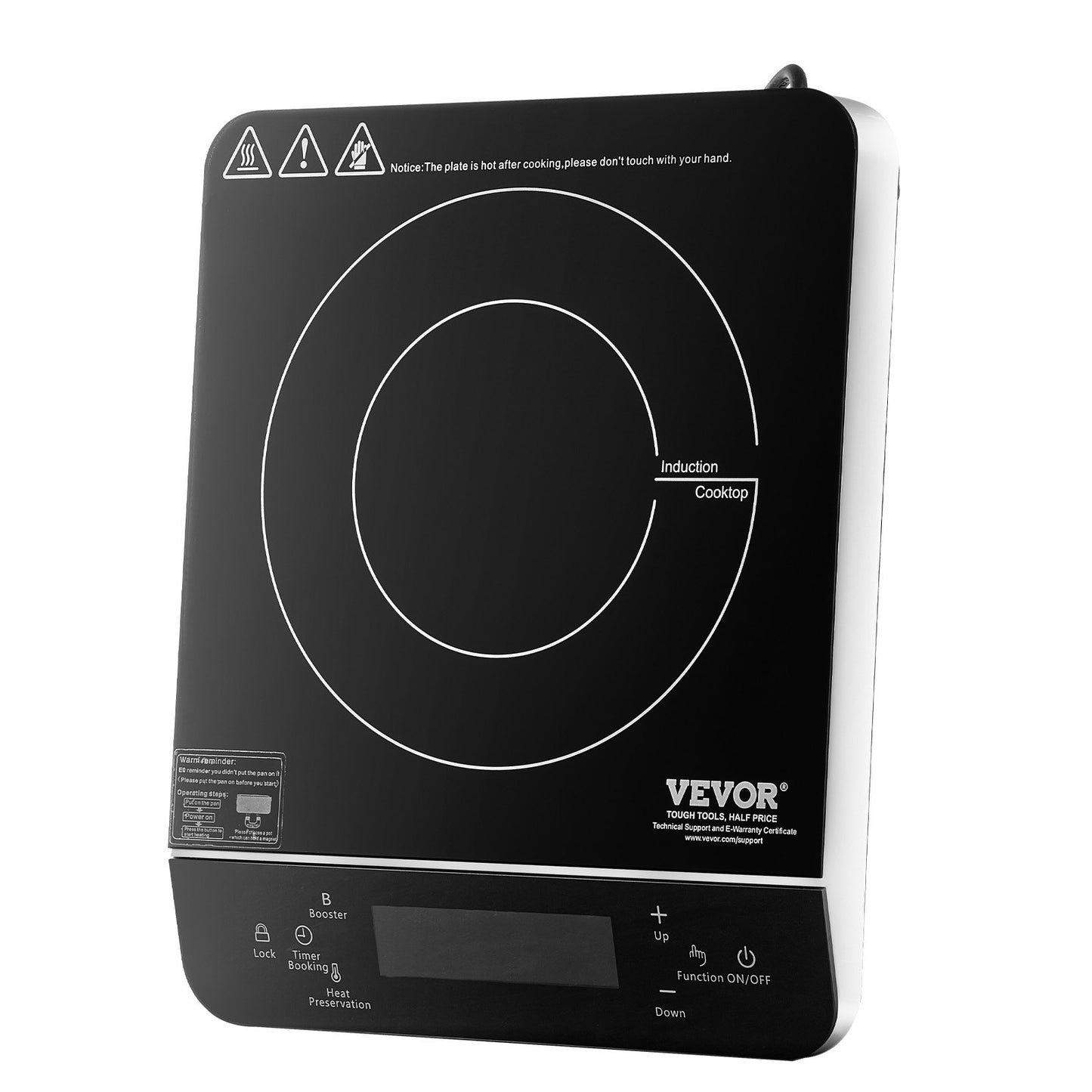 Portable Induction Cooktop 2200W Countertop Burner 9 Temperature Levels Hot Plate