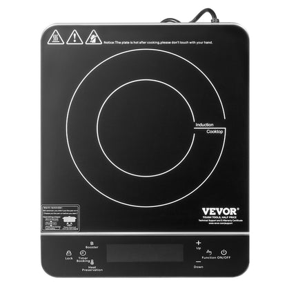 Portable Induction Cooktop 2200W Countertop Burner 9 Temperature Levels Hot Plate