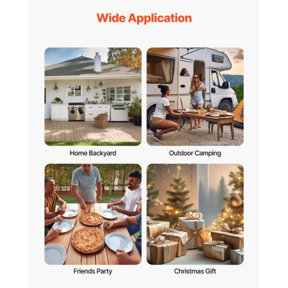 Utomhuspizzaugn, 30 cm vedeldad pizzaugn, pelletspis med termometer och elektrisk rotation, bärbar pizzamaskin för utomhuscamping, bakgård, uteplats, pizzasten, bärväska, spade |  EU