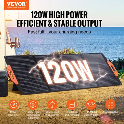 bärbar monokristallin solpanel 120W hopfällbar ETFE-solladdarsats |  EU