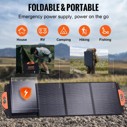 bärbar monokristallin solpanel 120W hopfällbar ETFE-solladdarsats |  EU