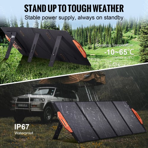 bärbar monokristallin solpanel 120W hopfällbar ETFE-solladdarsats |  EU