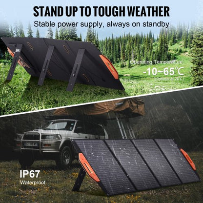 bärbar monokristallin solpanel 120W hopfällbar ETFE-solladdarsats |  EU