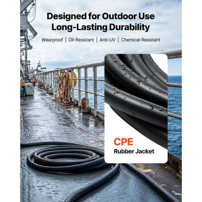 50 FT 10AWG Premium Elkabel Koppar Förlängningssladd