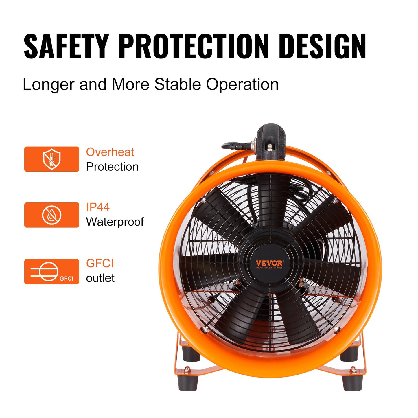 254 mm Fläktfläkt Bärbar 5 m kanalslang Ventilator Industriell