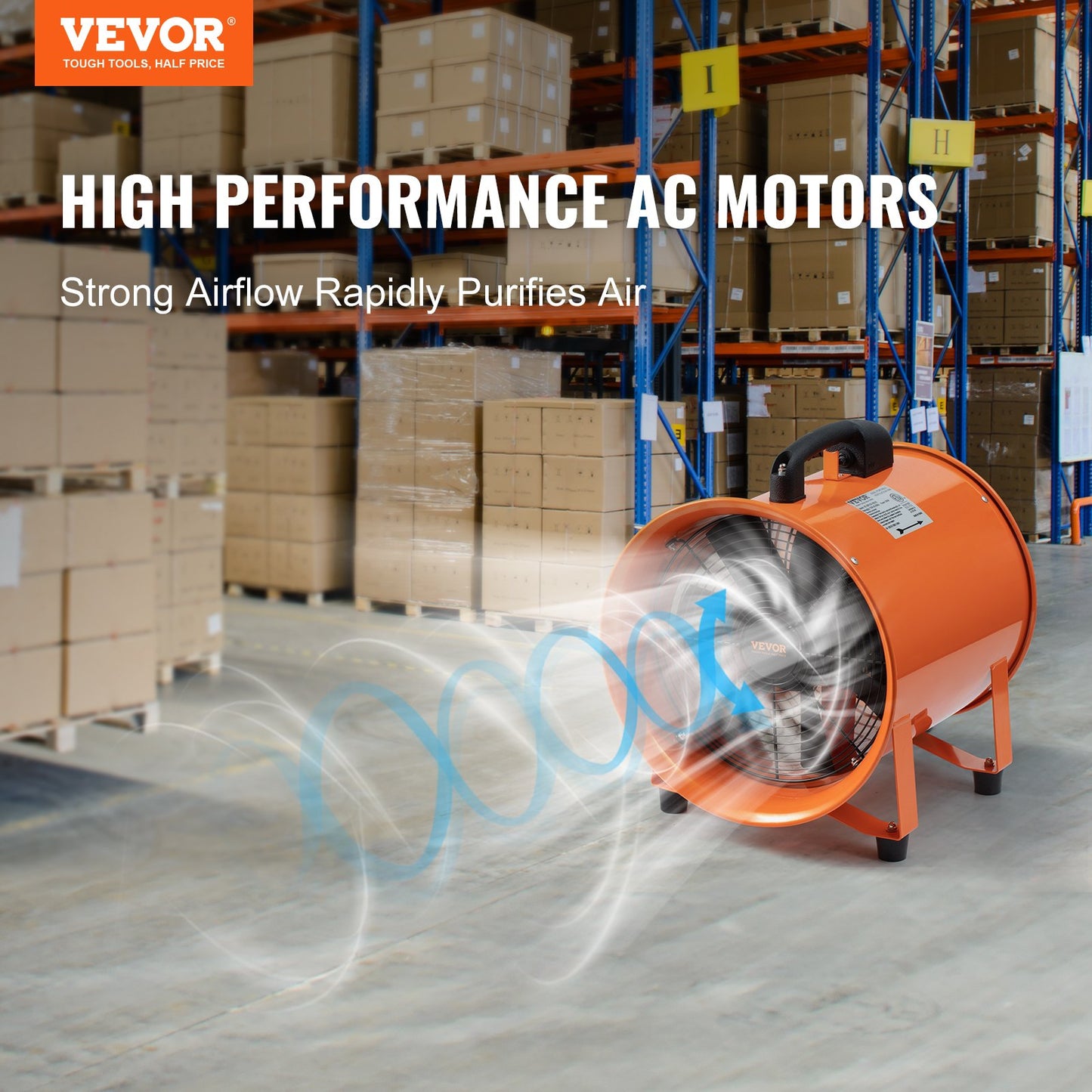 304.8mm Portable Fan Blower 5m Duct Hose Ventilator Industrial