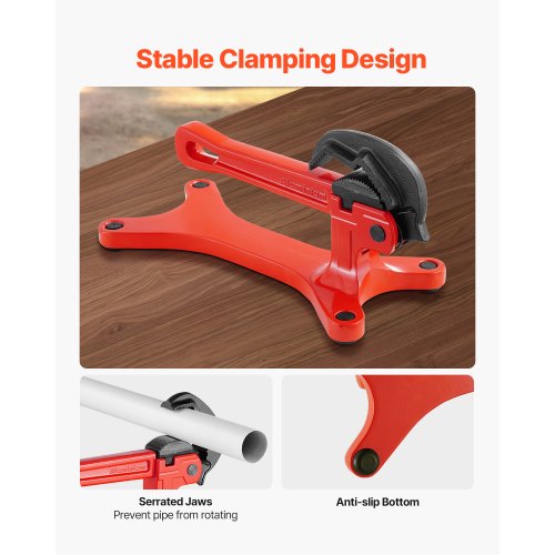 Pipe Vise Portable Lightweight Aluminum Pipe Vise 1/8" to 1-1/2" Capacity | EU