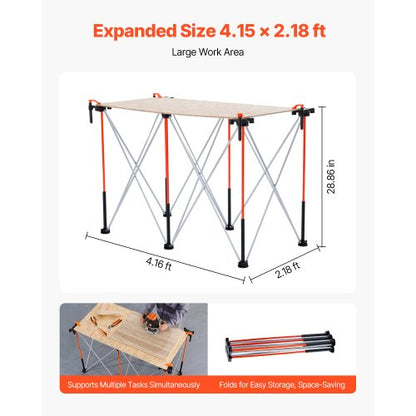Portable folding work platform 1266 x 665 mm Folding work platform 1135 kg