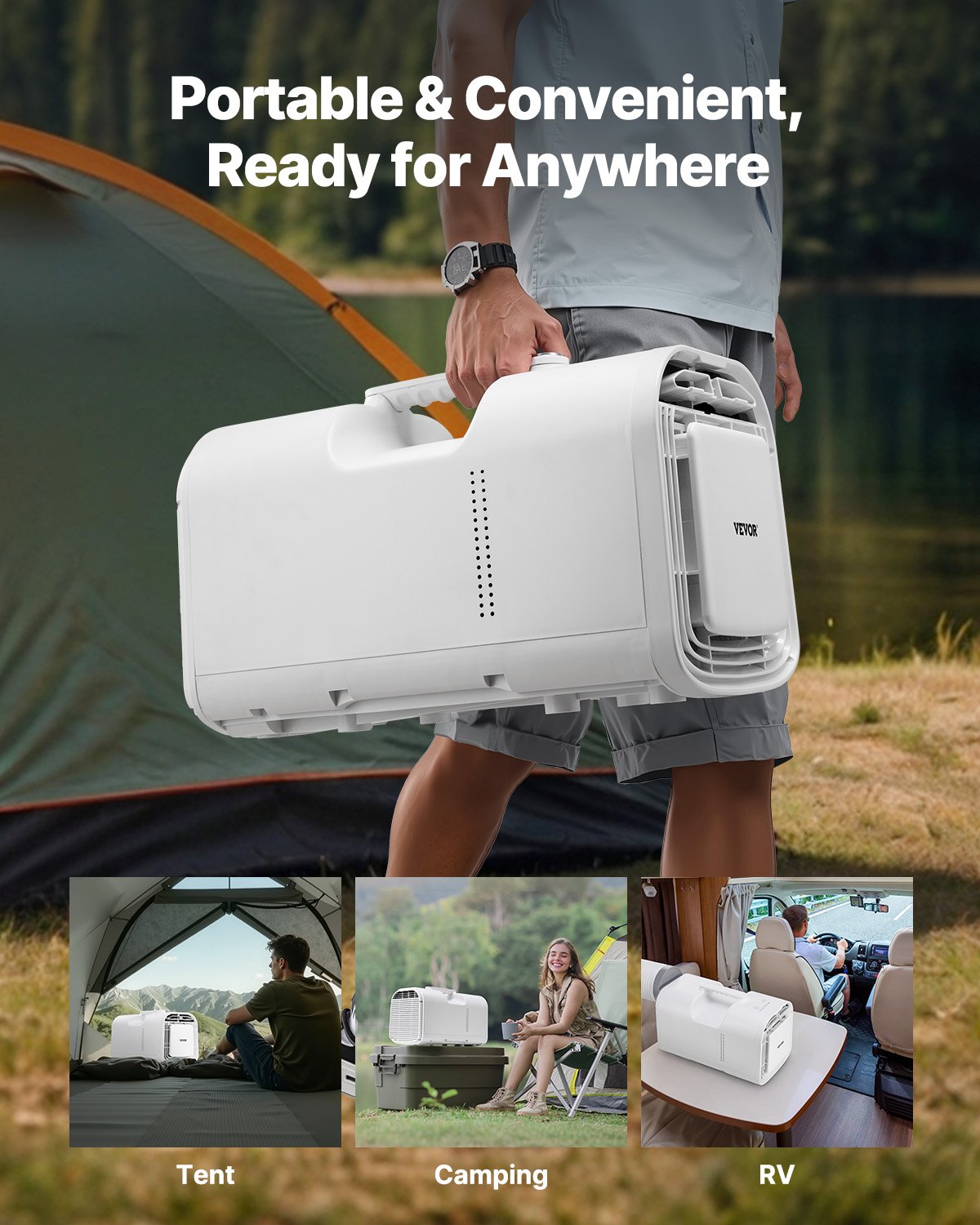 Portable Air Conditioner 4250 BTU Camping Luftkonditionering för tält husbilar