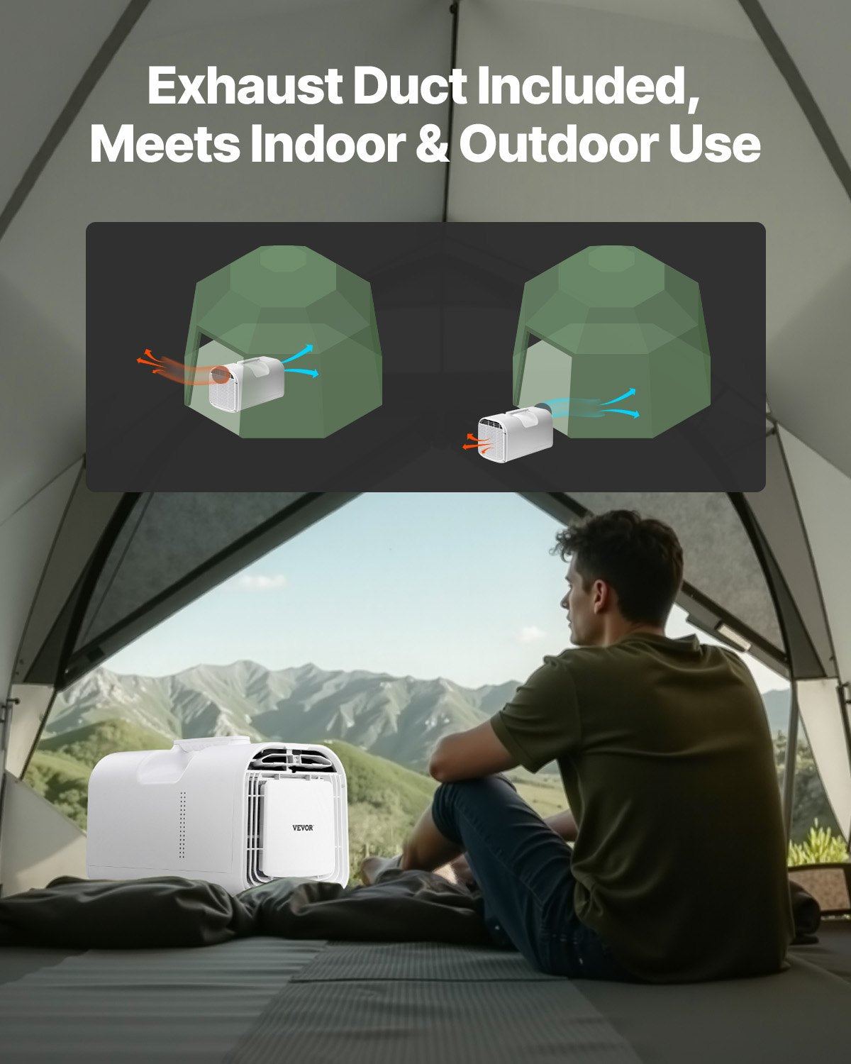 Portable Air Conditioner 4250 BTU Camping Luftkonditionering för tält husbilar