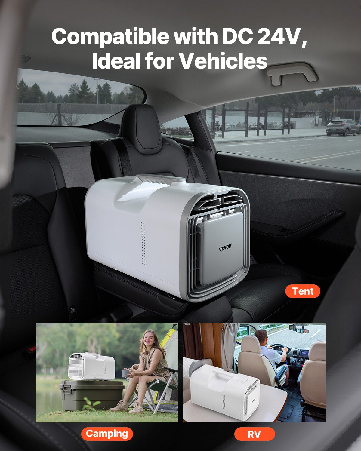 Portable Air Conditioner 4250BTU Tent Air Conditioning AC/DC for Camping