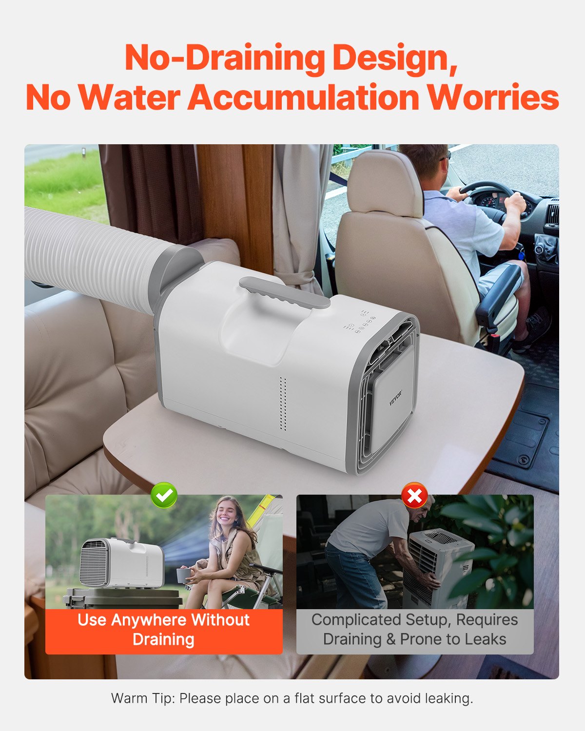 Portable Air Conditioner 4250BTU Tent Air Conditioning AC/DC for Camping