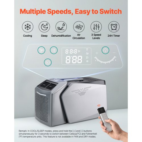 Portable Air Conditioner 5000BTU Tält Luftkonditionering AC/DC för camping |  EU