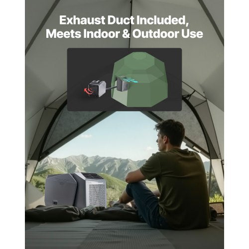 Portable Air Conditioner 5000BTU Tält Luftkonditionering AC/DC för camping |  EU