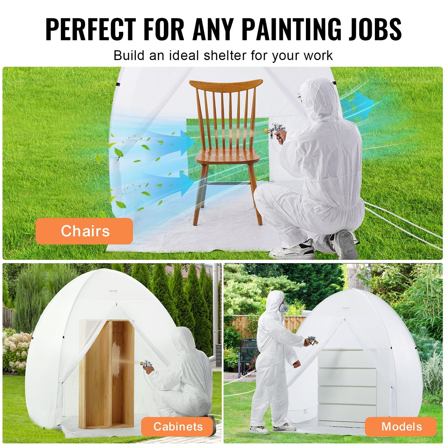 Spray Paint Shelter Portabel Spray Paint Tältbås 60x60x70 i Pop Up