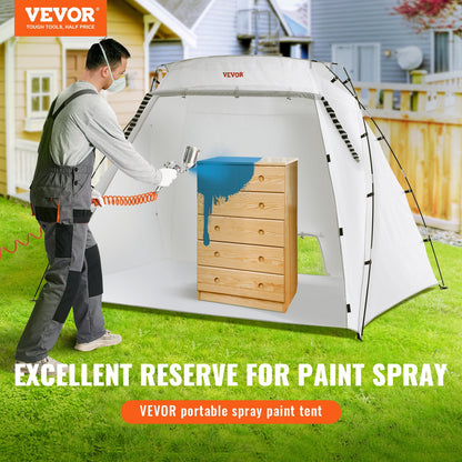Sprühfarben-Unterstand, 2,3 x 1,5 x 1,5 m, tragbares Sprühfarbenzelt mit integriertem Boden und Netzsieb, faltbare Pop-up-Lackierkabine für Möbel, große DIY-Hobby-Werkzeug-Lackierstation