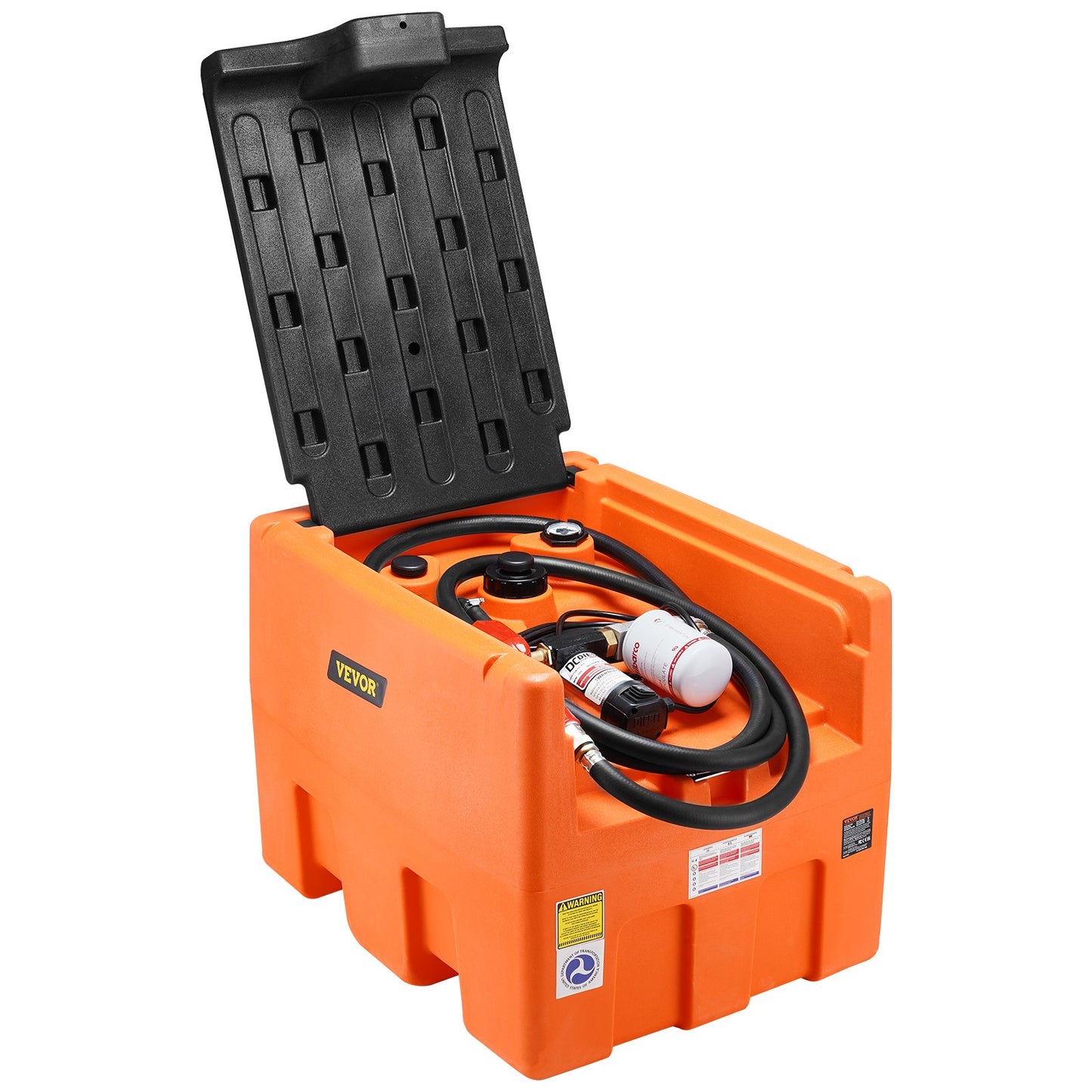 Tragbarer Dieseltank, 48 Gal Kraftstofftank mit 12 V elektrischer Transferpumpe