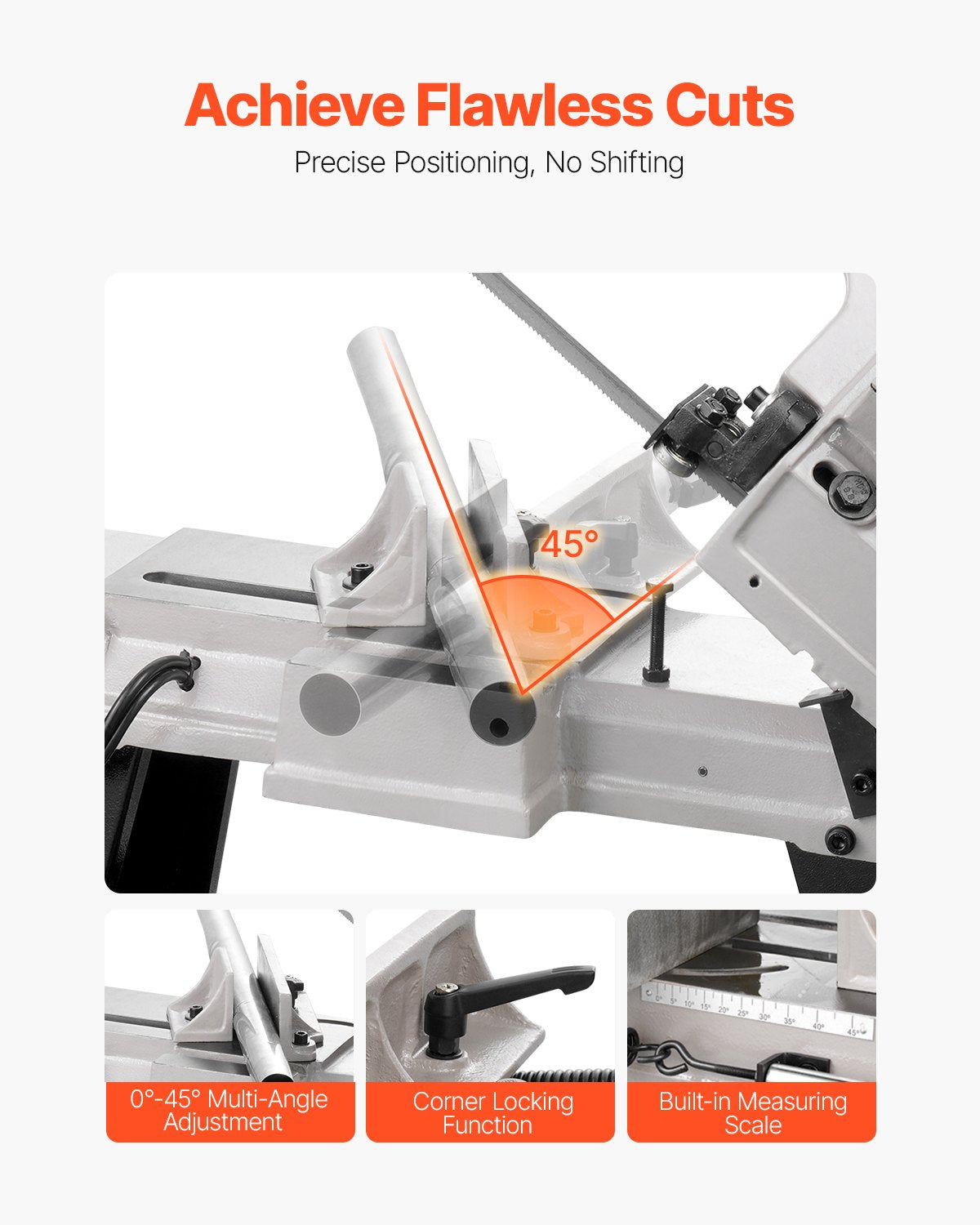 Metal Horizontal Band Saw 4 Inch x 6 Inch 550W Variable Speed Band Saw 220V