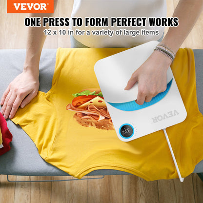 Heat Press 12 x 10 in Portable Easy Press Sublimation Transfer DIY T-shirt