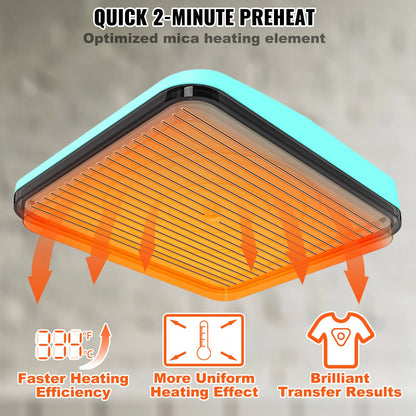 Heat Press 9 x 9 i Portable Easy Press Sublimation Transfer DIY T-shirt