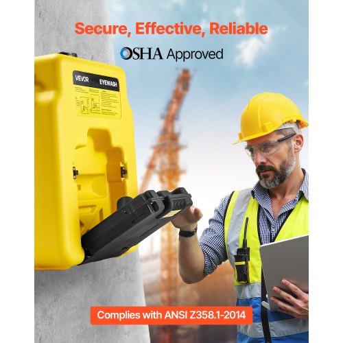 Portable Eye Wash Station 14-Gallon OSHA Approved Emergency Eye Wash Station | EU