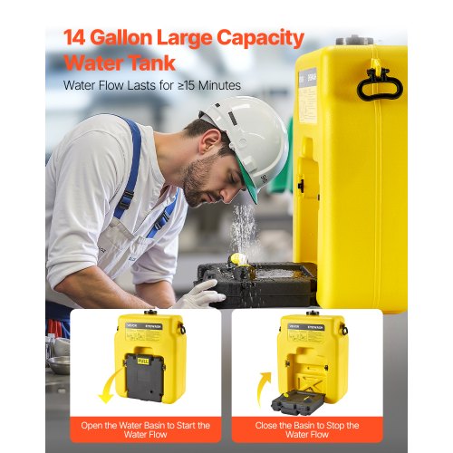 Portable Eye Wash Station 14-Gallon OSHA Approved Emergency Eye Wash Station | EU