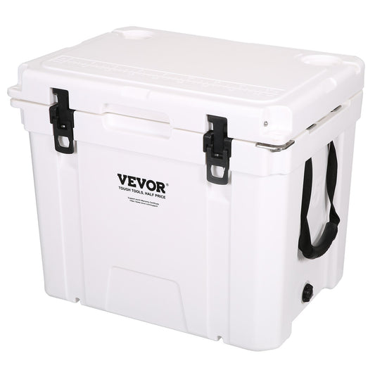 Insulated Portable Cooler, 45 qt, Holds 45 Cans, Ice Retaining Hard Cooler with Heavy Duty Handle, Ice Chest Lunch Box for Camping, Beach, Picnic, Travel, Outdoors, Keeps Ice for Up to 6 Days