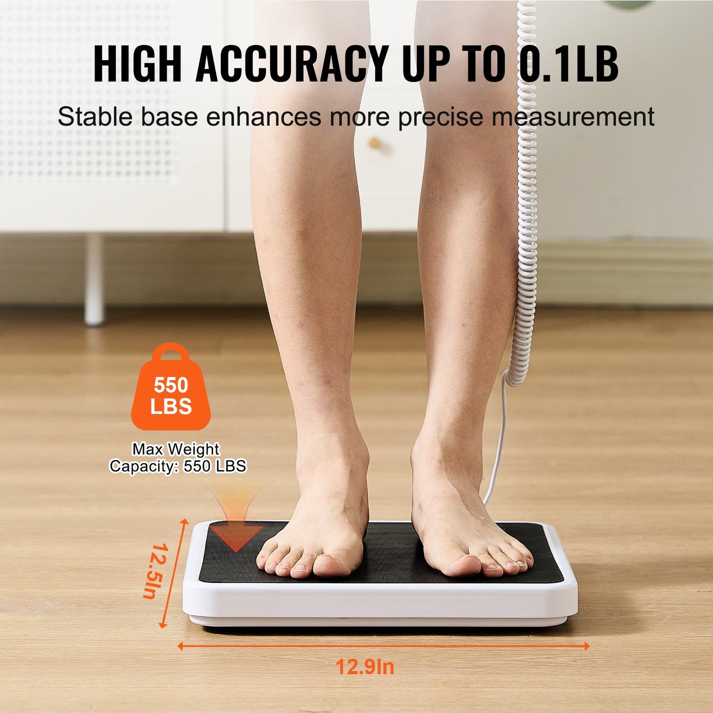 Portable Medical Våg Digital Physician Viktvåg Anti-Slip Mat 550LBS